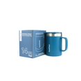 thumbnail image 1 of Aquaflask Tasse Isotherme avec Poignée et Couvercle, 14oz (415ml), Acier Inoxydable, Sans BPA (Bleu Lac), 1 of 1