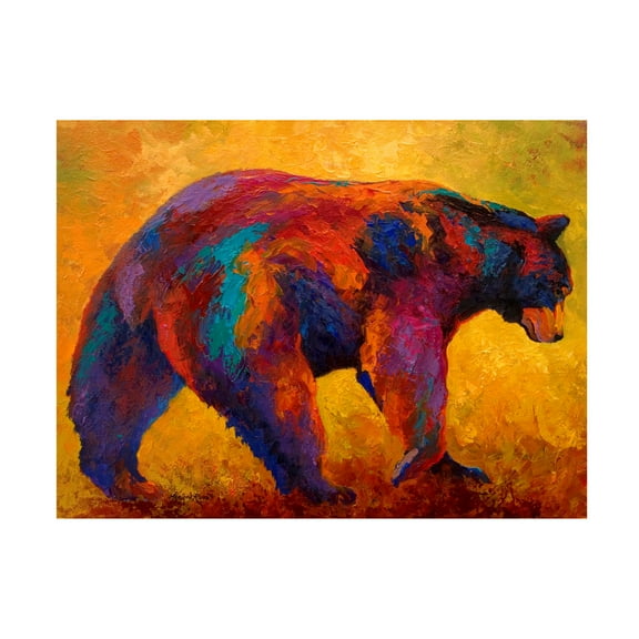 Marion Rose 'Daily Rounds Black Bear' Canvas Art
