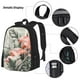 thumbnail image 3 of Disketp Tropical With Flamingos Mochila Estampada de Gran Capacidad con Lonchera y Estuche, Set de 3 Piezas para Estudiantes, 3 of 7