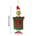 thumbnail image 1 of Adorno colgante navideño divertido del Grinch Decoración navideña acrílica para árbol de Navidad, 1 of 6