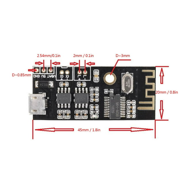 MH MX8 Module WirelessAudio Receiver Board Lossless Decoder Kit With M18 M28 M38, Volume Control, 5W+5W , USB Sound Card Support