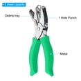 thumbnail image 4 of Uxcell 1/4" Perforadora de un solo agujero, perforadora manual con agarre suave, forma de estrella y corazón, paquete de 2 en verde, 4 of 7