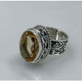 thumbnail image 2 of Navya Craft Citrine Oval 925 Sterling Silver Handmade Women Statement Ring, Yellow Gemstone Jewelry Size 10.0, 2 of 5