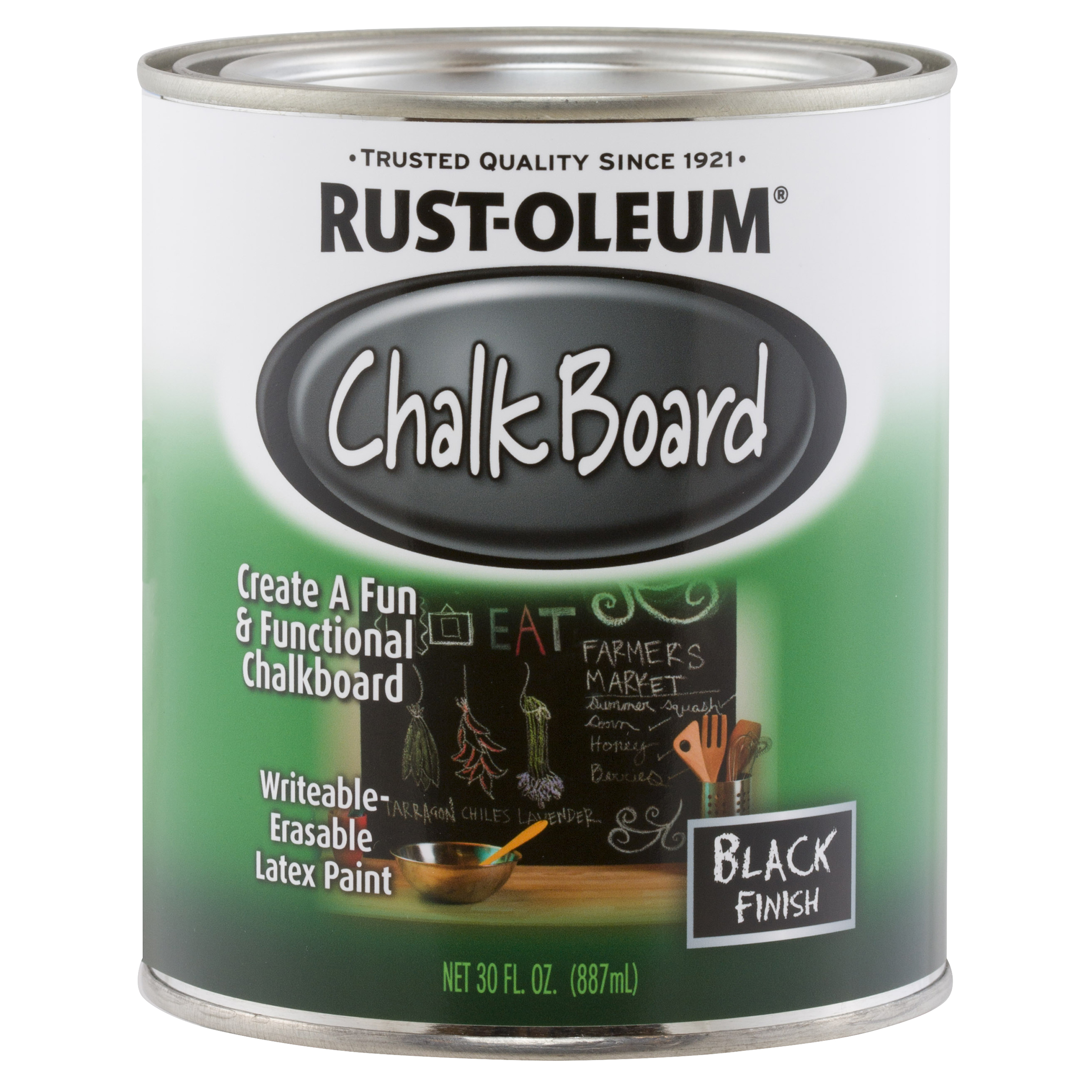 Black, Rust-Oleum Specialty ChalkBoard Paint Flat, Quart - image 3 of 5
