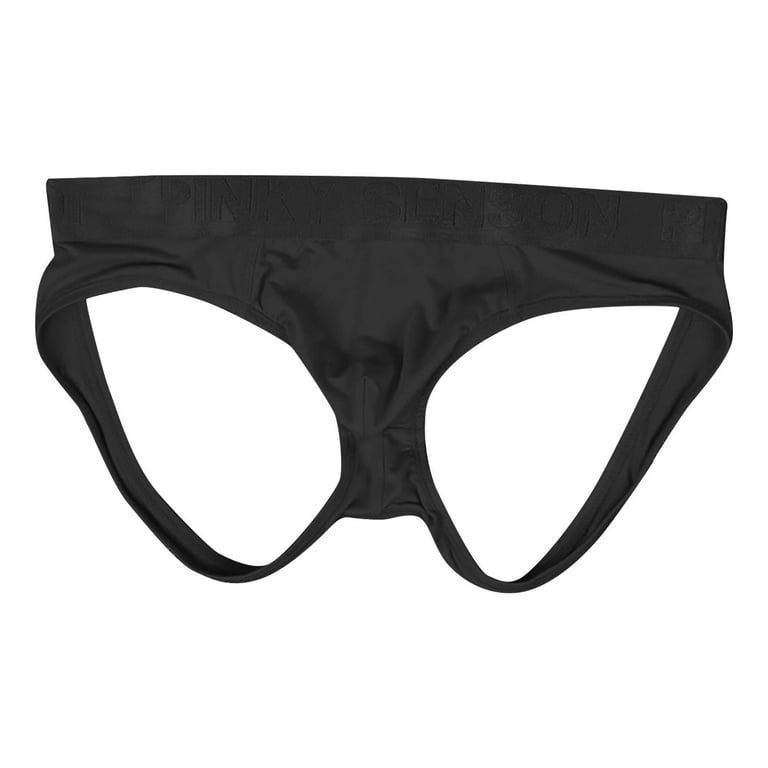 Zuwimk Men Underwear,Men's Briefs Breathable Comfortable Mesh Underwear  Black,XL 