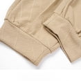 thumbnail image 5 of Yongwang Mens Texture 2 Piece Set Long Sleeve Hoodies Drawstring Elastic Waist Jogger Pants Matching Pant Daily Set, 5 of 9