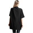 thumbnail image 2 of Sxiwei Adult Salon Client Smock Waterproof Short Sleeve Front Zipper Barber Jacket Gown Robe Black M, 2 of 3