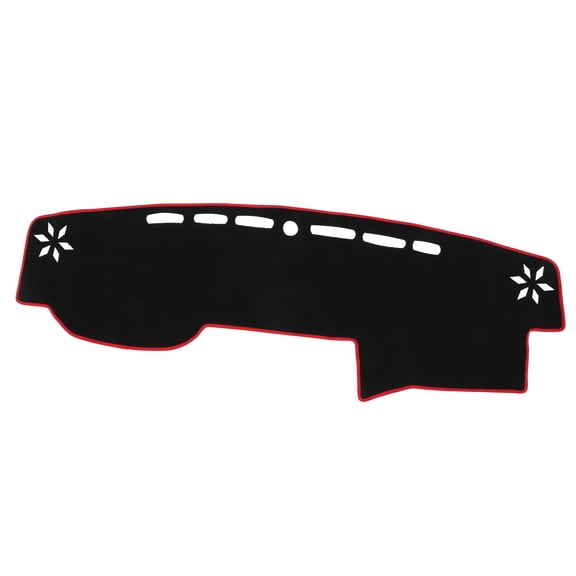 Unique Bargains Car Dashboard Cover Non-slip Polyester Dash Board Protector Mat for Toyota 4runner 2015-2019 Black Red