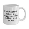 thumbnail image 2 of Cheap Wife 11oz Mug, I can't imagine life without you, because everything would just be, Unique for Wife, Valentine's Day, 2 of 2