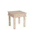thumbnail image 6 of Milton Solid Wood 3-Piece Carved Living Room Table Set Weathered Finish, 6 of 13