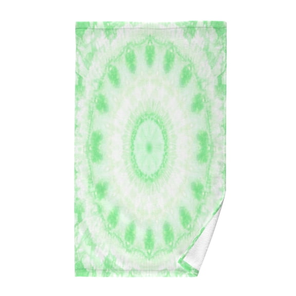 Pure Cotton Face Towel 16x28 Inches Hand Towel Bath Towel Hand Bath Towels Soft Good Water Absorption for Washing Face Wiping Face Light Green Tie Dye Pattern