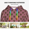 thumbnail image 4 of Lsque German Shepherd Dog Pattern Casual Women's Hoodie,Hooded Sweatshirt with Kangaroo Pocket,Pullover Hoodie with Eye-catching Drawstrings-Medium, 4 of 7
