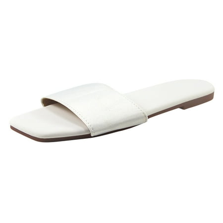 

knqrhpse slippers for women Beach Breathable Solid Color Sandals Home Slipper Flip-Flops Flat Shoes womens slippers house slippers for women