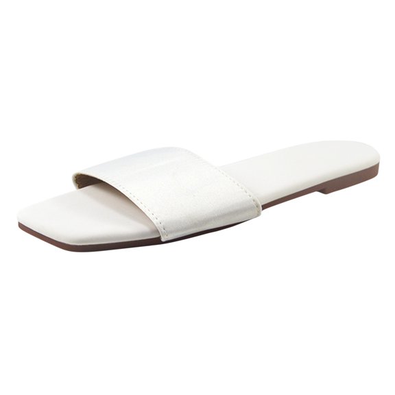 asdoklhq Slip On Shoes for Women,Women Beach Breathable Solid Color Sandals Home Slipper Flip-Flops Flat Shoes