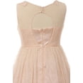 thumbnail image 4 of Little Girl Lace Flower Girl Dress Decorated 3D Flower Neckline Navy 6 CC 5036, 4 of 4