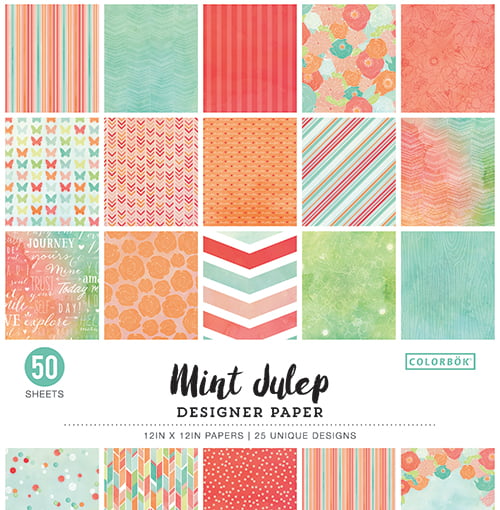 COLORBOK-SWEET BLOOMS FOIL PHOTO MAT PAD ~ 24 MATS 4.5 x 8" papers 