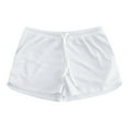 thumbnail image 4 of MIXUE Shorts For Women Summer Solid Color Elastic Waist Drawstring With Pockets Workout Yoga Shorts Sportswear,White,M, 4 of 5