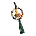 thumbnail image 2 of AMLESO Buddha Statue Car Pendant Dangling Ornament, Wood Gift ,Automotive Accessories, Auto Interior Dangle Rear View Mirror Pendant green tassel, 2 of 9