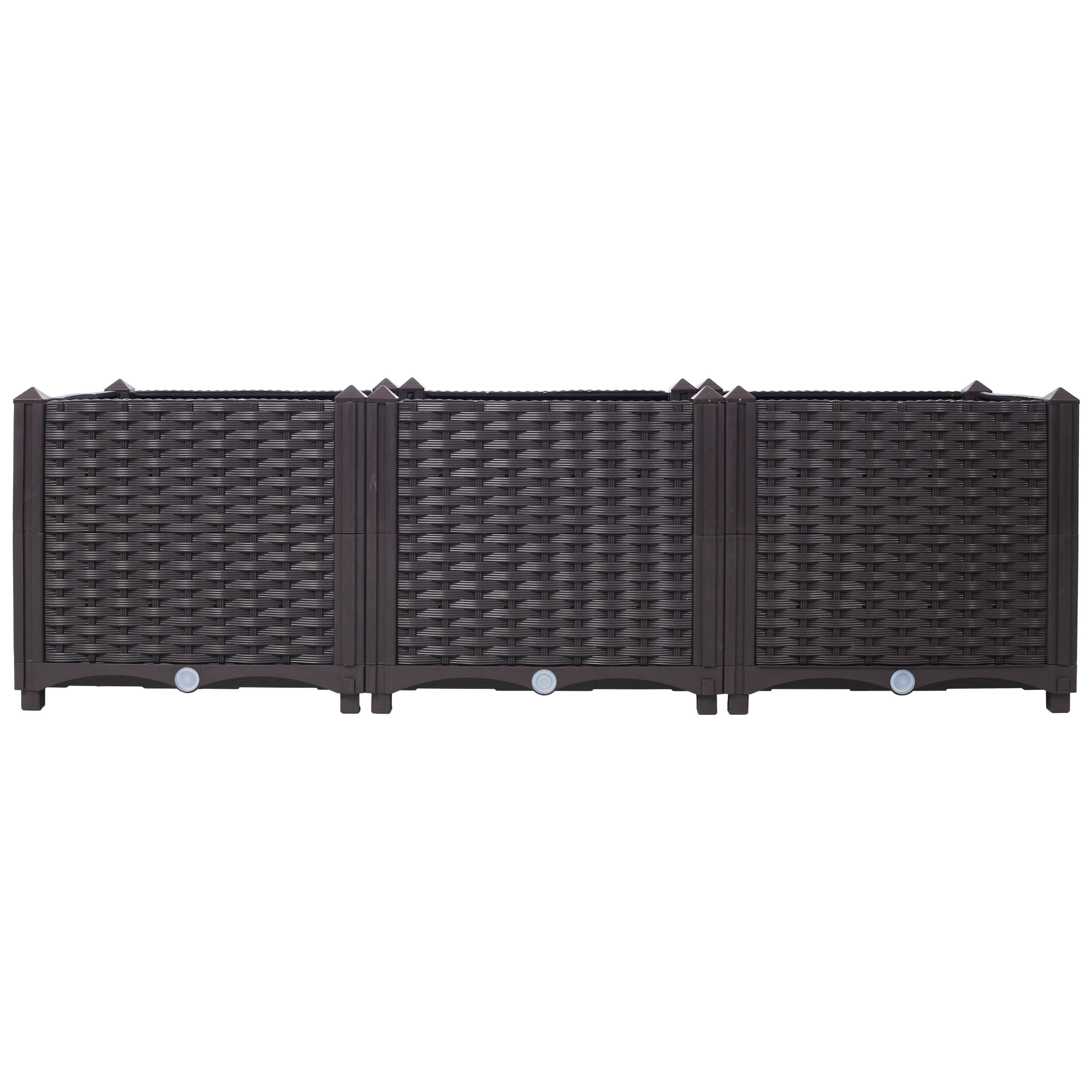 Deep Raised Garden Bed Plastic Planter Boxes for Vegetables Flowers Herbs and Succulents,Self-Watering Planter Box Raised Bed to Grow Flowers, Herbs & Vegetables