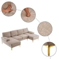 thumbnail image 4 of UWR-Nite U Shape Sectional Sofa, Modern Large Chenille Fabric Modular Couch, Extra Wide Sofa with Chaise Lounge and Golden Legs for Living Room, 4 of 8