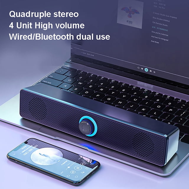 Oliegs Heated Blanket Desktop USB Wired Computer Audio Plug And Play Laptop Desktop Phone Subwoofer 4D Surround Sound Effect Chocolate