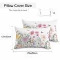 thumbnail image 3 of Waterproof Throw Pillow Covers Set of 2, 20x12 Inch Botanical Floral Decorative Pillowcases Outdoor Pillow Slip Cushion Covers Set for Couch Tent Spring Colorful Flowers Butterfly, 3 of 7