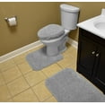 thumbnail image 3 of Garland Rug Serendipity Washable Nylon Bath Rug Set, 3 Piece Set (21"x34" Bath Rug, Contour Rug, & Toilet Lid) Platinum Gray, 3 of 6