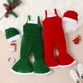 thumbnail image 6 of Esaierr Baby Toddler Girls Jumpsuit Flare Pants 6M-5Y Kids Newborn Strap Romper Long Pants Clothes + Hats for Christma, 6 of 8