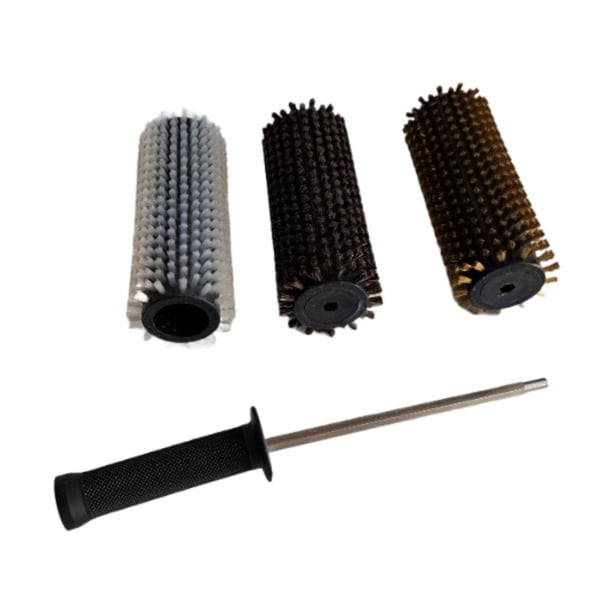 Juego de cepillos para esquís, cepillos para encerar esquís, nailon, latón, crin de caballo, reutilizables, prácticos, fáciles de manejar, juego de