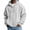 White -AP18, variant on Dwellite Men's Hoodie Full Zip Waffle Casual Long Sleeve Hooded Sweatshirt with Pockets Black XL