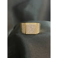 thumbnail image 2 of 0.90 Carats Round Brilliant Cut Diamonds Iced Out Men's Square Ring In Certified 14K Yellow Gold, 2 of 13