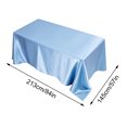thumbnail image 3 of Light Blue Satin Tablecloth with Rectangular Polyester Design, 57 X 84 Inches, for Wedding and Party Dining, Table Cover, 3 of 4