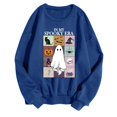 thumbnail image 5 of Halloween Sweatshirt for Women Hoodless Sweatshirt Oversized Crewneck Pullover Top for Women Long Sleeve Sweatshirt Casual Wear Comfortable Soft Blue M, 5 of 5