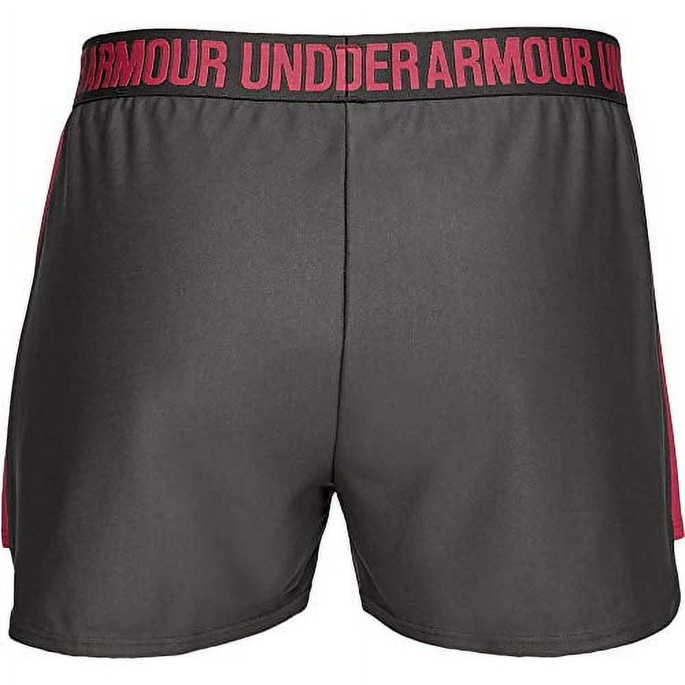 Under Armour Women's Play Up 2.0 Shorts , Jet Gray (049)/Impulse Pink ,  X-Large 