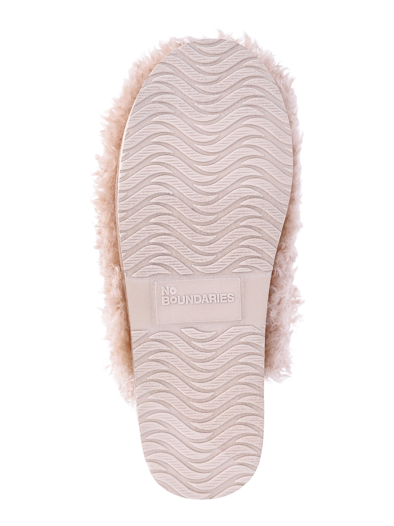 No Boundaries Women's Fuzzy Platform Slippers