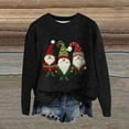 thumbnail image 3 of FUZHIQ Christmas Sweaters for Women Christmas Snowman Santa Cozy Pullover Sweater Oversized Funny Holiday Pullover Tops Winter Sweaters for Women, 3 of 5