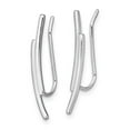 thumbnail image 2 of 925 Sterling Silver Rhodium-plated Ear Climber Earrings; for Adults and Teens; for Women and Men, 2 of 3