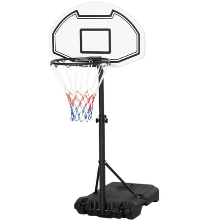Height Adjustable Basketball Hoop: Portable Basketball Stand 30" Backboard Indoor Outdoor Goals Set for Kids Youth Adults