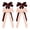 Burgundy Pink, variant on Velvet Hair Ribbon Bows Clip for Women Girls Vintage Bow Hair Clips,Ribbons Bow Hairpin Girls Clips Ponytail Hair Styling Accessories for Girls,Black Pink White Burgundy 4 Pcs