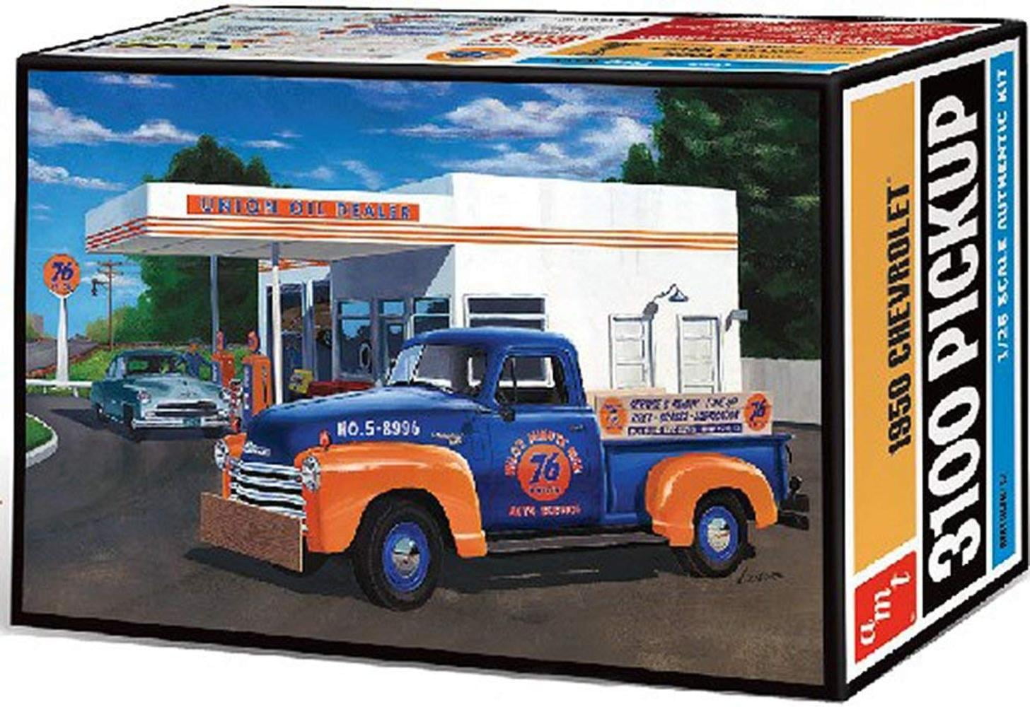AMT 1//25 1950 Chevrolet 3100 Pickup Build 2 Ways Union 76 PLASTIC MODEL KIT 1076