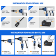 thumbnail image 3 of Cordless Pressure Washer for Cars, 6-IN-1 Adjustable Nozzle Portable Pressure Washer Battery Powered Max 1200PSI,&nbsp;Electric Pressure Washer for Floor, Cars, Watering Flowers, 3 of 10