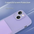 thumbnail image 3 of iPhone 13 Case Card Holder Light Purple Liquid Silicone Soft Screen Protector Cover Shockproof Anti Scratch Microfiber Lining Full Body Protection Shell, 3 of 12
