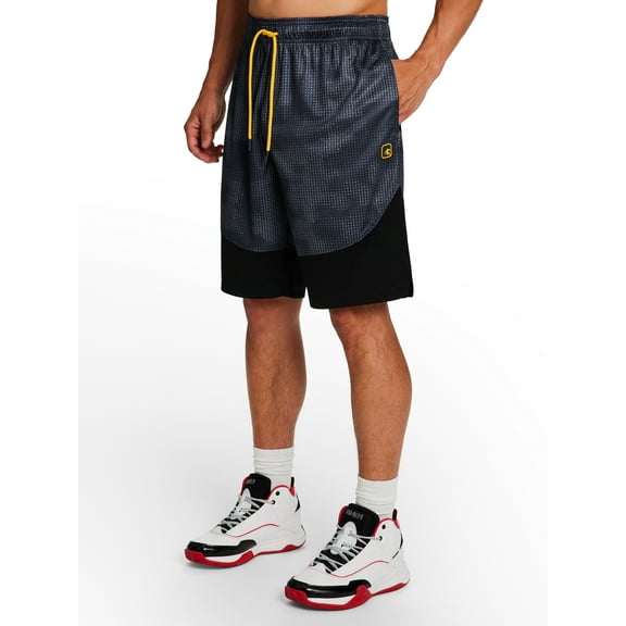 AND1 Men's and Big Men's Active Dribbling Short, 10" Inseam, up to Size 5XL