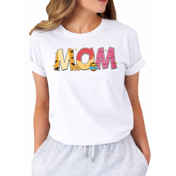Mom Great Grandma Graphic T-Shirt for Women, Casual Short Sleeve Crew Neck Tee