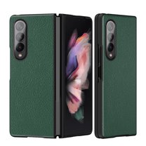Case for Samsung Galaxy Z Fold 3 5G 2021, Allytech Premium Slim Lightweight Lychee PU Leather Full Protection All-Inclusive Women Men Case for Galaxy Z Fold3 2021 Release, Green