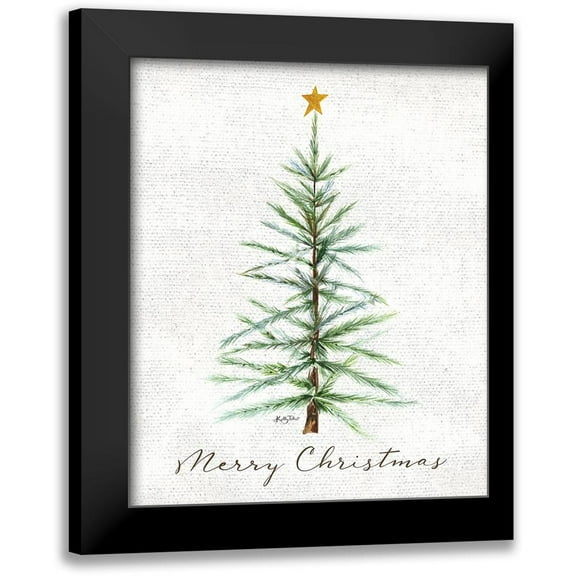 Talent, Kelley 12x14 Black Modern Framed Museum Art Print Titled - Merry Christmas Pine Tree