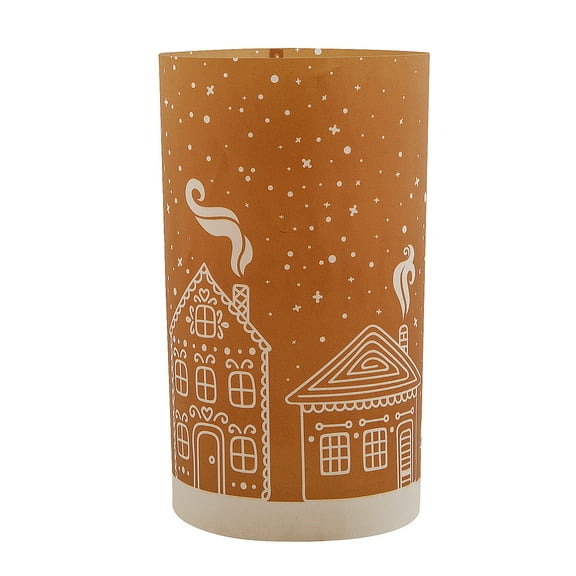 Fun Express 16 1/2" x 9" Gingerbread House Style Luminary Wraps - 12 Pieces