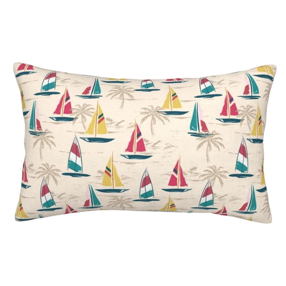 Easygdp Reto Marine Nautical for Soft Pillow Case Pillow Protectors,Perfect for Sleeping (Pillow Core Not Included)-14"x20"