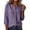 Light Violet, variant on Duoif Women's V Neck Button 3/4 Sleeve Linen Blouse Loose Fit Solid Color Summer Top 2026, Burgundy, L