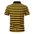thumbnail image 6 of Men's Muscle Fit Golf Shirt Vintage Striped Soft Stretch Jersey Tee Color Block Collared Short Sleeve T-Shirts Athletic Slim Fit Summer Casual Beach Tops Lightweight, 6 of 9